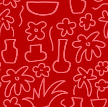 Load image into Gallery viewer, Red and Pink Flora Rayon