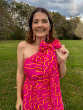 Load image into Gallery viewer, Pink and Orange Twist Fabric