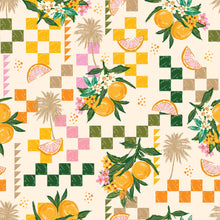 Load image into Gallery viewer, Citrus Squares Cotton Linen