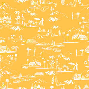 Hollywood Hills (Mustard) Fabric