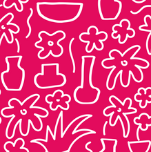 Load image into Gallery viewer, Raspberry Flora Fabric