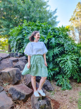 Load image into Gallery viewer, Pistachio Gingham Kellyville Frill Skirt