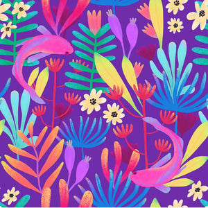 Violet Mermaid Garden print