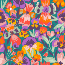 Load image into Gallery viewer, Pretty Pansies Fabric